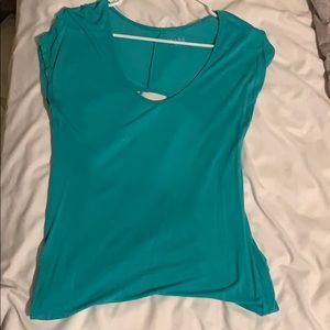 Turquoise T-shirt open back